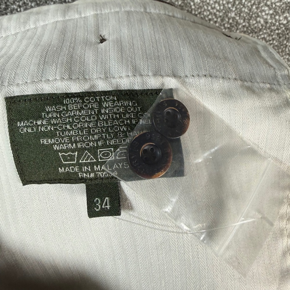 Orvis Corduroy Pants Mens 34 Green Flat Front Cotton Outdoor Classic Trousers - Picture 4 of 6